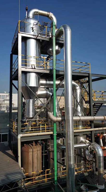 Tube forced circulation evaporator