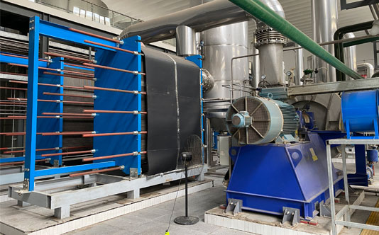 Plate MVR (Mechanical Vapor Recompression) evaporator